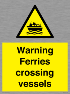 Warning Ferries crossing vessels