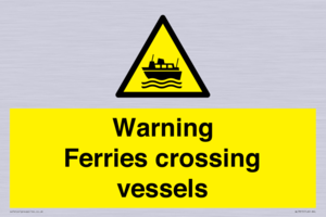Warning Ferries crossing vessels