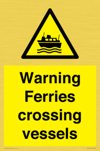 Warning Ferries crossing vessels