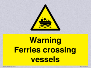 Warning Ferries crossing vessels