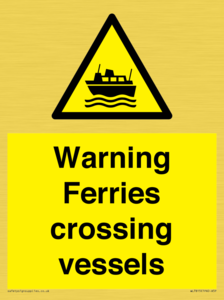 Warning Ferries crossing vessels