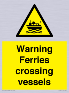 Warning Ferries crossing vessels