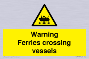 Warning Ferries crossing vessels