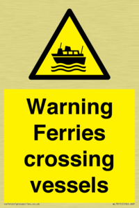 Warning Ferries crossing vessels