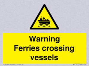 Warning Ferries crossing vessels