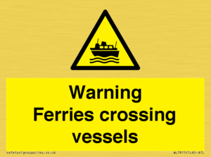 Warning Ferries crossing vessels
