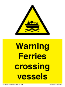 Warning Ferries crossing vessels