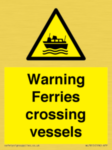 Warning Ferries crossing vessels
