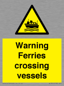 Warning Ferries crossing vessels