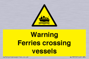 Warning Ferries crossing vessels