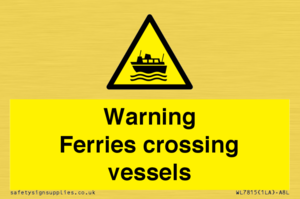 Warning Ferries crossing vessels