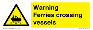 Warning Ferries crossing vessels