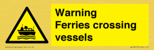 Warning Ferries crossing vessels
