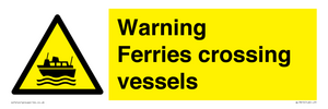 Warning Ferries crossing vessels