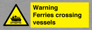 Warning Ferries crossing vessels