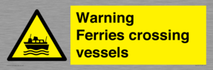 Warning Ferries crossing vessels