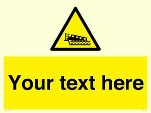 Custom warning grounding narrow boat on lock cill
