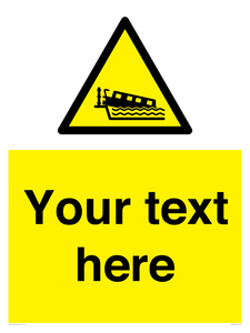 Custom warning grounding narrow boat on lock cill