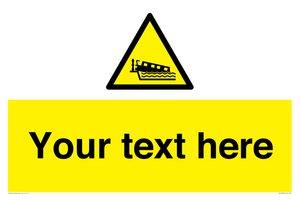 Custom warning grounding narrow boat on lock cill