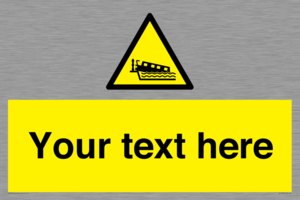 Custom warning grounding narrow boat on lock cill