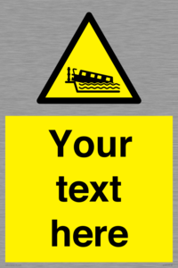 Custom warning grounding narrow boat on lock cill