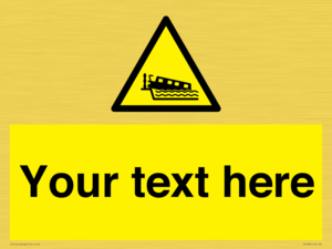 Custom warning grounding narrow boat on lock cill