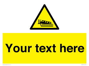 Custom warning grounding narrow boat on lock cill