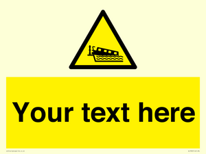 Custom warning grounding narrow boat on lock cill