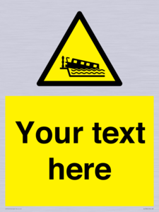 Custom warning grounding narrow boat on lock cill