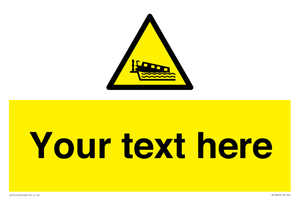 Custom warning grounding narrow boat on lock cill