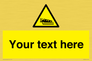 Custom warning grounding narrow boat on lock cill