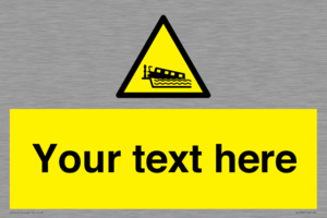 Custom warning grounding narrow boat on lock cill