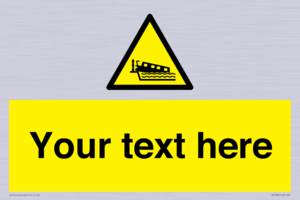 Custom warning grounding narrow boat on lock cill