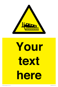 Custom warning grounding narrow boat on lock cill