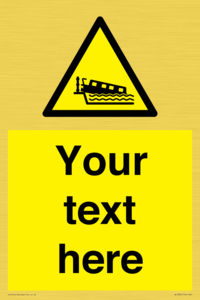 Custom warning grounding narrow boat on lock cill