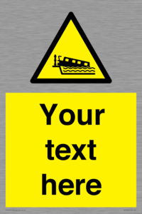 Custom warning grounding narrow boat on lock cill