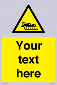 Custom warning grounding narrow boat on lock cill