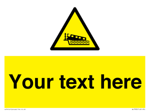 Custom warning grounding narrow boat on lock cill