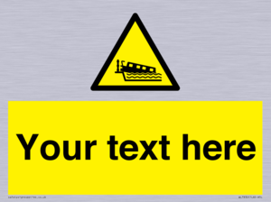 Custom warning grounding narrow boat on lock cill