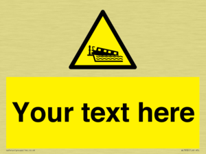 Custom warning grounding narrow boat on lock cill