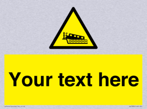 Custom warning grounding narrow boat on lock cill