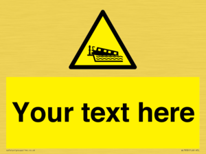 Custom warning grounding narrow boat on lock cill