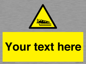 Custom warning grounding narrow boat on lock cill
