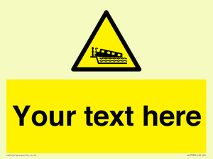 Custom warning grounding narrow boat on lock cill