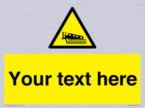 Custom warning grounding narrow boat on lock cill