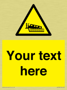 Custom warning grounding narrow boat on lock cill