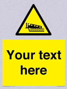 Custom warning grounding narrow boat on lock cill