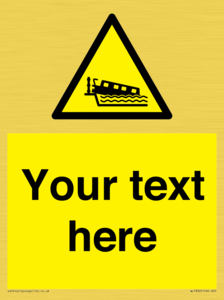 Custom warning grounding narrow boat on lock cill