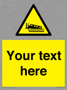 Custom warning grounding narrow boat on lock cill