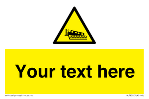 Custom warning grounding narrow boat on lock cill